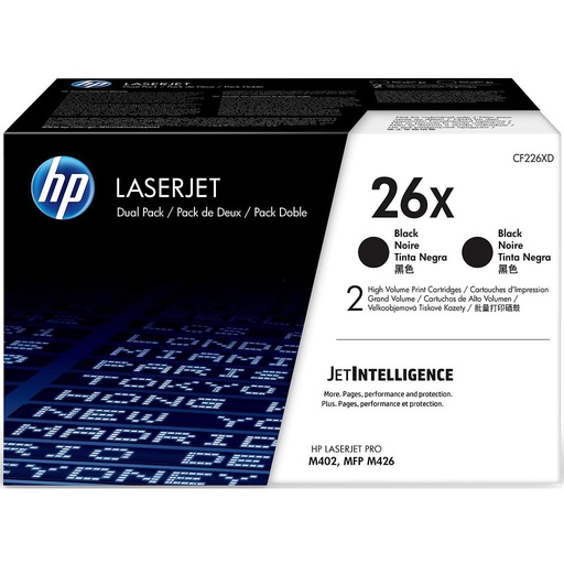 [CF226XD] TONER HP CF226XD NEGRO 26X (X2) LASERJET PRO M402/M426 (2X9K)