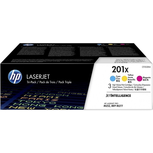 [CF253XM] PACK HP CF253XM 201X  3 COLORES  LASERJET COLOR  (C/M/Y) /MFP277