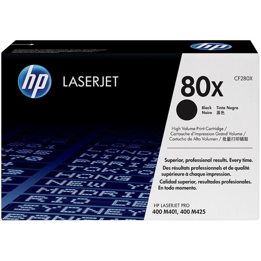 [CF280X] TONER HPCF280X  NEGRO Nº 80X LASERJET PRO400/M401 (6.900P)