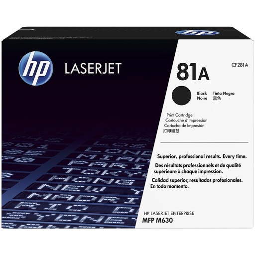 [CF281A] TONER HPCF281A  NEGRO Nº 81A LASERJET MFP M630 (10.500H)