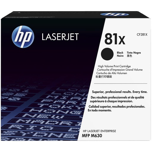 [CF281X] TONER HP CF281X NEGRO Nº 81X LASERJET MFP M630 (25000H)