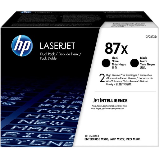 [CF287XD] TONER HPCF287XD  NEGRO NR.87X (X2) LASERJET PRO M506/M527 HC