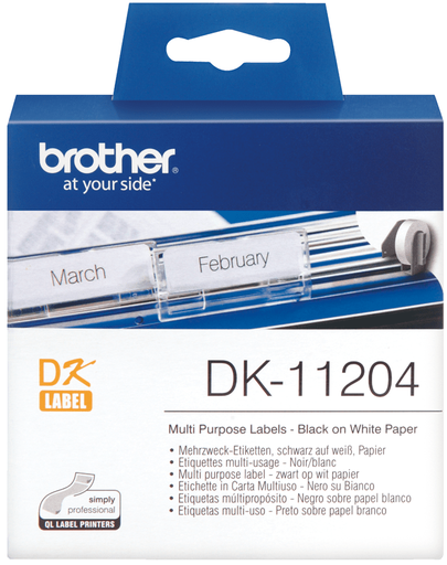 [DK11204] ETIQUETAS BROTHER DK11204MULTIPROPOSI 400 ETIQ.(17X54MM)