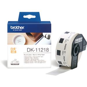 [DK11218] ETIQUETAS BROTHER DK11218 S CIRCULARES 1000 ETIQ.(24MM) PRECORTADAS