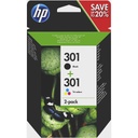 CARTUCHO HP N9J72AE Nº301  COMBO-2 (1XCH561EE/1XCH562EE)