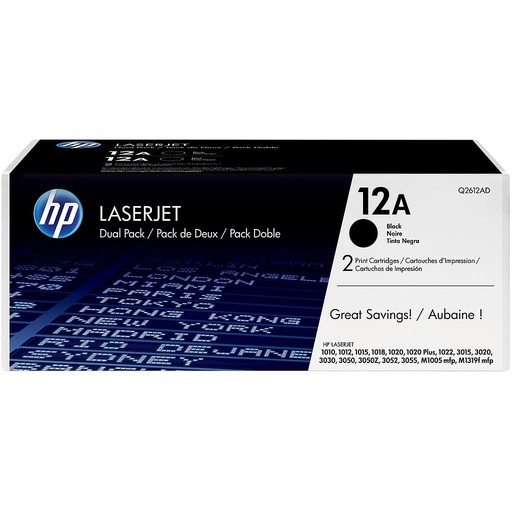 [Q2612AD] TONER HP Q2612AD  LASERJET 1010/12 (X2)