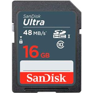 [SDUNB016GGN3IN] TARJETA SANDISK SDUNB016GGN3IN ULTRA SDHC 16GB UHS-I CL10 48MB/S CANON 0.24€ INCLUIDO
