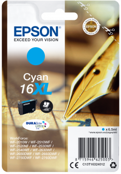 [T163240] CARTUCHO EPSON C13T16324012 ULTRA 16XL CIAN WORKFORCE SINGLE