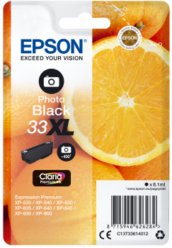 [T336140] CARTUCHO EPSON C13T33614012C.CLARIA PREM.33XL FOTO NEGRO XP830/630/635/530
