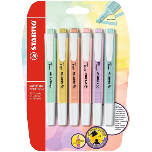 [275/6-08] ESTUCHE STABILO 275/6-08 SWING COOL PASTEL EST 6