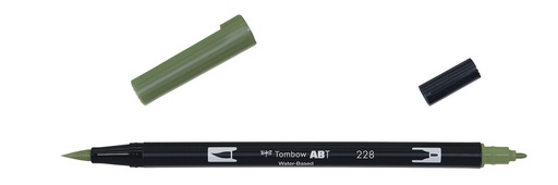 [ABT-228] ROTULADOR TOMBOW PINCEL TOMBOW ABT-228 DUAL BRUSH-228COLOR GREY GREEN.