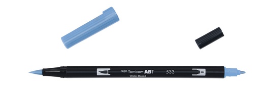 [ABT-533] ROTULADOR TOMBOW PINCEL TOMBOW ABT-533 DUAL BRUSH-533COLOR PEACOCK BLUE.