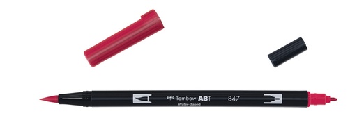 [ABT-847] ROTULADOR TOMBOW PINCEL TOMBOW ABT-847 DUAL BRUSH-847COLOR CRIMSON.