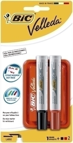 [8824051] BORRADOR BIC 8824051 VELLEDA CON 2 ROTULADORES