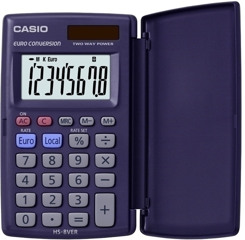 [HS-8VER] CALCULADORA CASIO HS-8VERA BOLSILLO CASIO 8 DIGITOS HS-8 VERA con TAPA