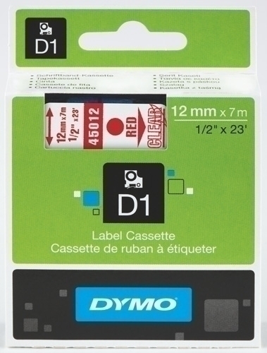 [S0720520] CINTA   DYMO 764273 D1 12MMX7M RO/TR 45012