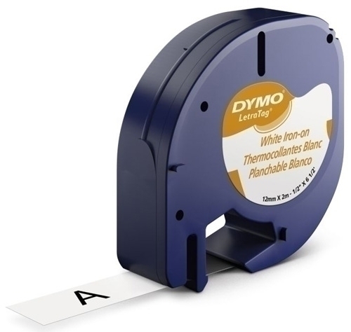 [S0718850] CINTA  DYMO 813920  LETRAT.ROPA 12MMX2M NG/BL 1876