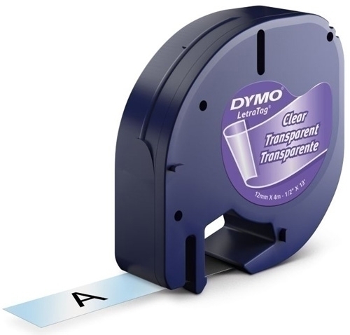 [S0721530] CINTA  DYMO 813947  DYMO LETR. 12MMX4M NG/TR 12267