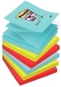BLOC NOTAS POST-IT R330-6SS-COS 90h Z NOTES 76x76 (R330) SUPER STICKY COLORES MIAMI PACK de 6