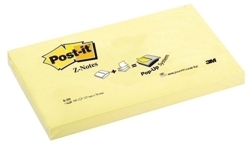 [R350] BLOC  NOTAS POST-IT 710164 Z-NOTES 76X127 AM R350-AMARILLO