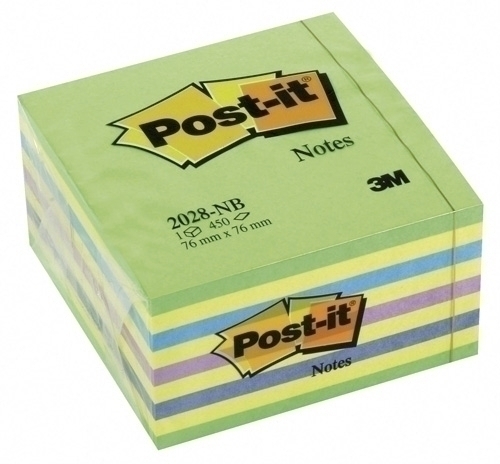 [FT510093253] CUBO  NOTAS POST-IT 711038 76X76 450H AZ/VE 2028NB