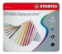ESTUCHE STABILO 1624-5  AQUACOLOR ESTUCHE  METAL 24 UDS SURTIDAS 