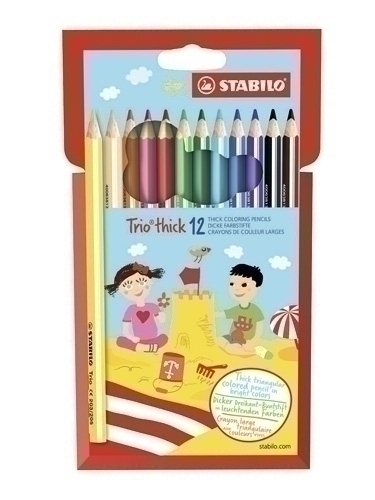[203/12-01] ROTULADOR STABILO 203/12-01 STABILO TRIO - ESTUCHE DE CARTÓN CON 12 COLORES SURTIDOS