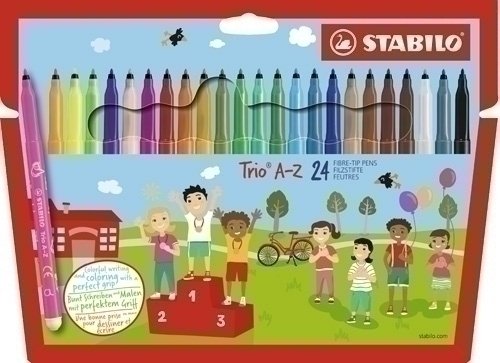 [378/1-24-01] ROTULADOR STABILO 378/1-24-01 STABILO TRIO AZ - ESTUCHE CON 24 ROTULADORES