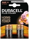 PILA DURACELL PLUS AAA BLISTER 4 UN