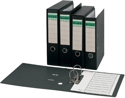 [100580137] ARCHIVADOR ELBA 100580137 PALANCA CARTÓN COMPACTO A4 ANCHO NEGRO