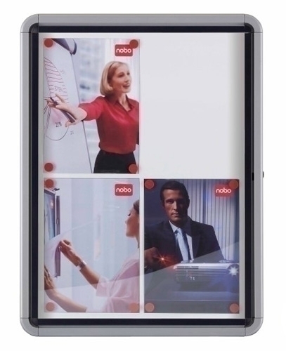 [1902577] VITRINA NOBO 1902577 EXTERIOR BLANCA MAGNETICA PARA 4 HOJAS A4