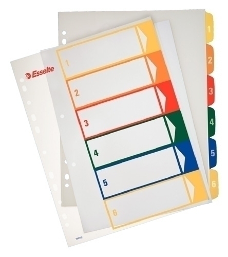 [100212] INDICE LEITZ 100212 PROYWCTOS 1-6 PP A4 IMPRIMEBLE 