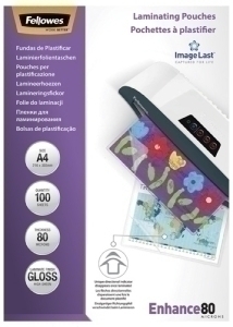 [5306114] FUNDA PLASTIFICAR A4 80µ FELLOWES 5306114  80 MIC. BRILLO A4 