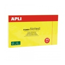 BLOC NOTAS APLI 15002 125x75 AMARILLO FLUOR. 100H