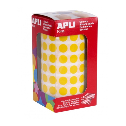 [4851] GOMETS APLI 4851 Ø 10,5MM REDONDOS AMARILLO 5192UN