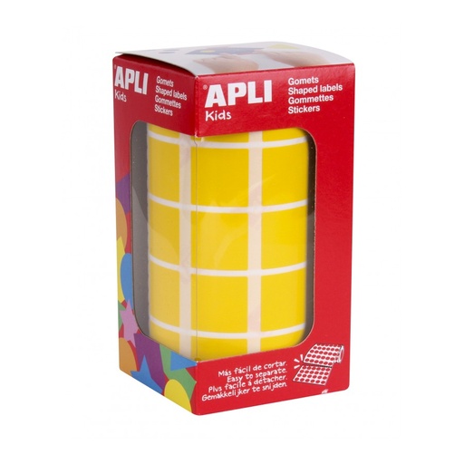 [4875] GOMETS APLI 4875 20x20MM CUADRADO AMARILLO 1770UN