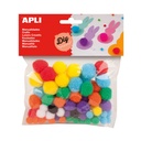 POM POM APLI 13061 COLORES SURTIDOS 78UN