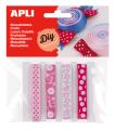CINTA APLI 14785 TELA TONOS ROSAS (1X95CM/U) PACK 4UN
