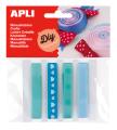 CINTA APLI 14786 TELA TONOS AZULES (1X95CM/U) PACK 4UN