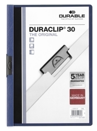 [2200-07] CARPETA DURACLIP 2200-07 30 H A4 AZUL OSCURO
