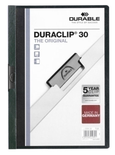 [2200-32] CARPETA DURACLIP 2200-32 30 F. VERDE OSCURO