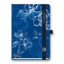 CUADERNO LN13M047 SPARKLING FLOWERS A6 LINEA AZUL/BLANCO