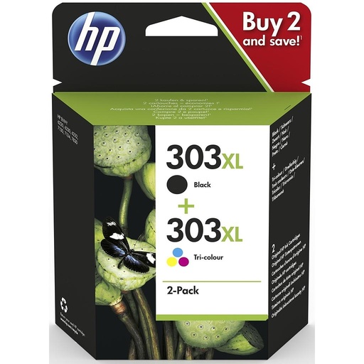 [3YN10AE] PACK HP 3YN10AE NEGRO-COLOR 303XL + 303XL