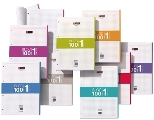 [7421] RECAMBIO MR 7421NOTEBOOK 1 A4 100h 70gr 4 TALADROS CUADRIC.5x5 AZUL