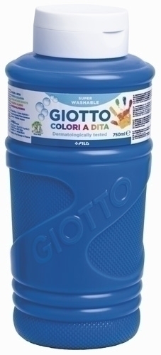 [F536015] PINTURA GIOTTO 536015 DEDOS AZUL CYAN 750 ML
